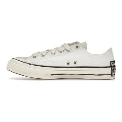 Chuck 70 Low Sketch - Weiße Unisex-Sneaker Schwarz Reiher A08525C