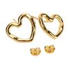 Ear Studs Hollow Heart Shape Exquisite Fashionable Versatile Stud Earrings for Daily Dating Work