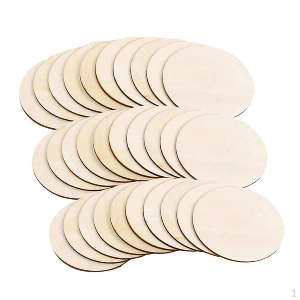 4 Inch Natural Wood Discs for Crafting Projects