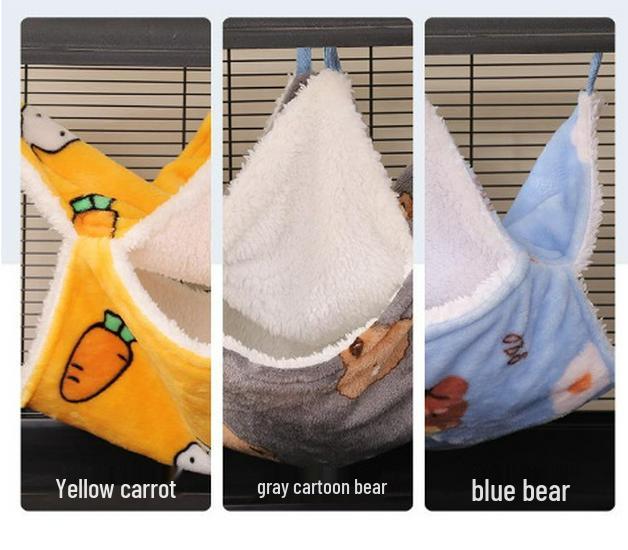 

Скидка для новичков: Уютный двухслойный фланелевый гамак для маленьких питомцев - Идеально подходит для сахарных поссумов, белок и хомяков S Size