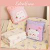 Toy Cartoon Plush Pillow Cushion With Blanket Office Nap Car Travel Kids Gift