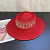 202603-DS in schickem Sommerrot Papierfarbe gleicher Stern klassische Fedoras Mütze Herren Damen Freizeit Panama Jazzhut