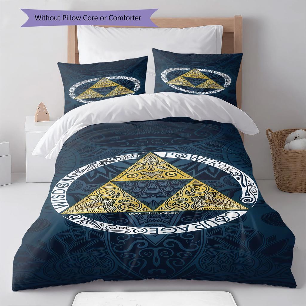 Fantasy Games  Pattern Bedding Quilt Set Quilt Cover Pillowcase Home Decoration Birthday Gift (1 * duvet cover + 2 * pillowcase, without core)