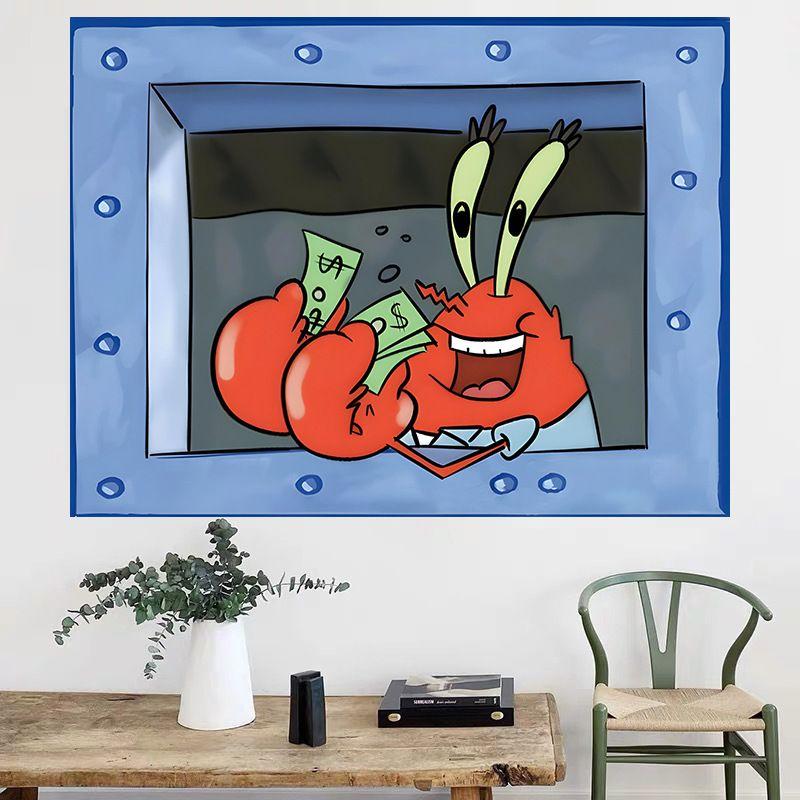 Tapestry Mr. Krabs counting money 75x100 чёрный
