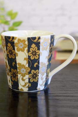 Mug Stylish Tableware Kutani Ware Blue Grain White Grain Tetsusen Pattern Pottery Luxury Brand Made In Japan