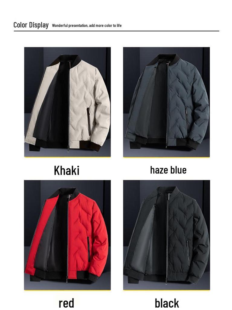 Men's Lightweight Warm Duck Down Baseball Jacket - Autumn & Winter Style