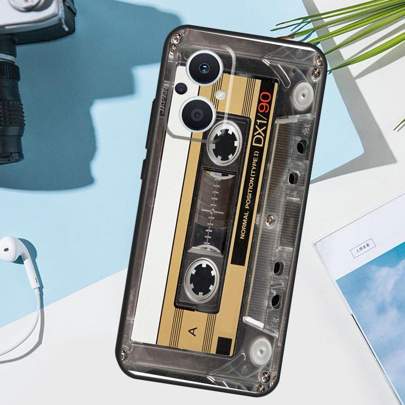 Cassette Tape Case For OPPO Reno 13 13F 12 11 F 8T 7 8 10 Pro OPPO Find X8 Pro X6 X3 X5 Lite Cover Funda