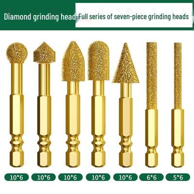 Hex Shank Diamond Grinding Head for Stone and Carbide Polishing