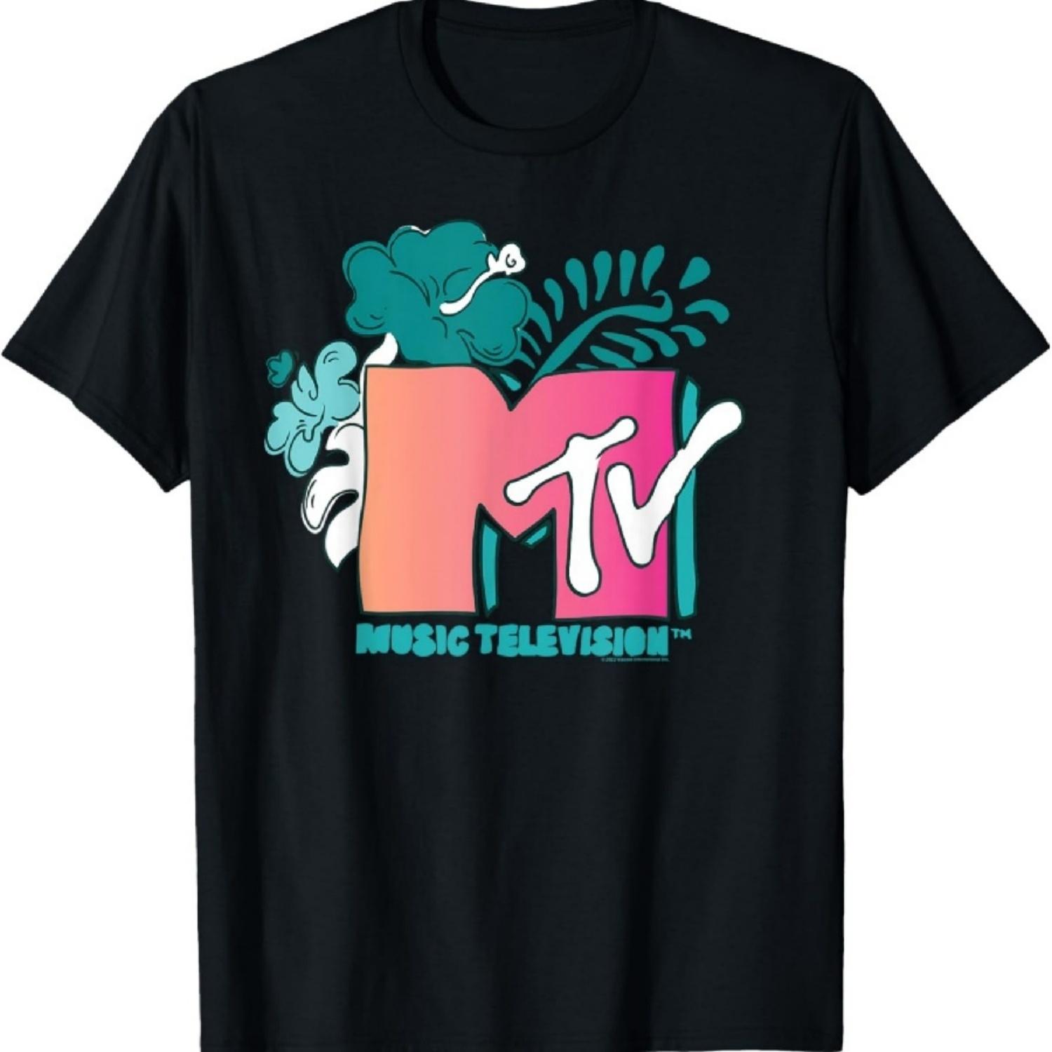 Футболка с логотипом MTV Tropical Flower XXXXXL чёрный