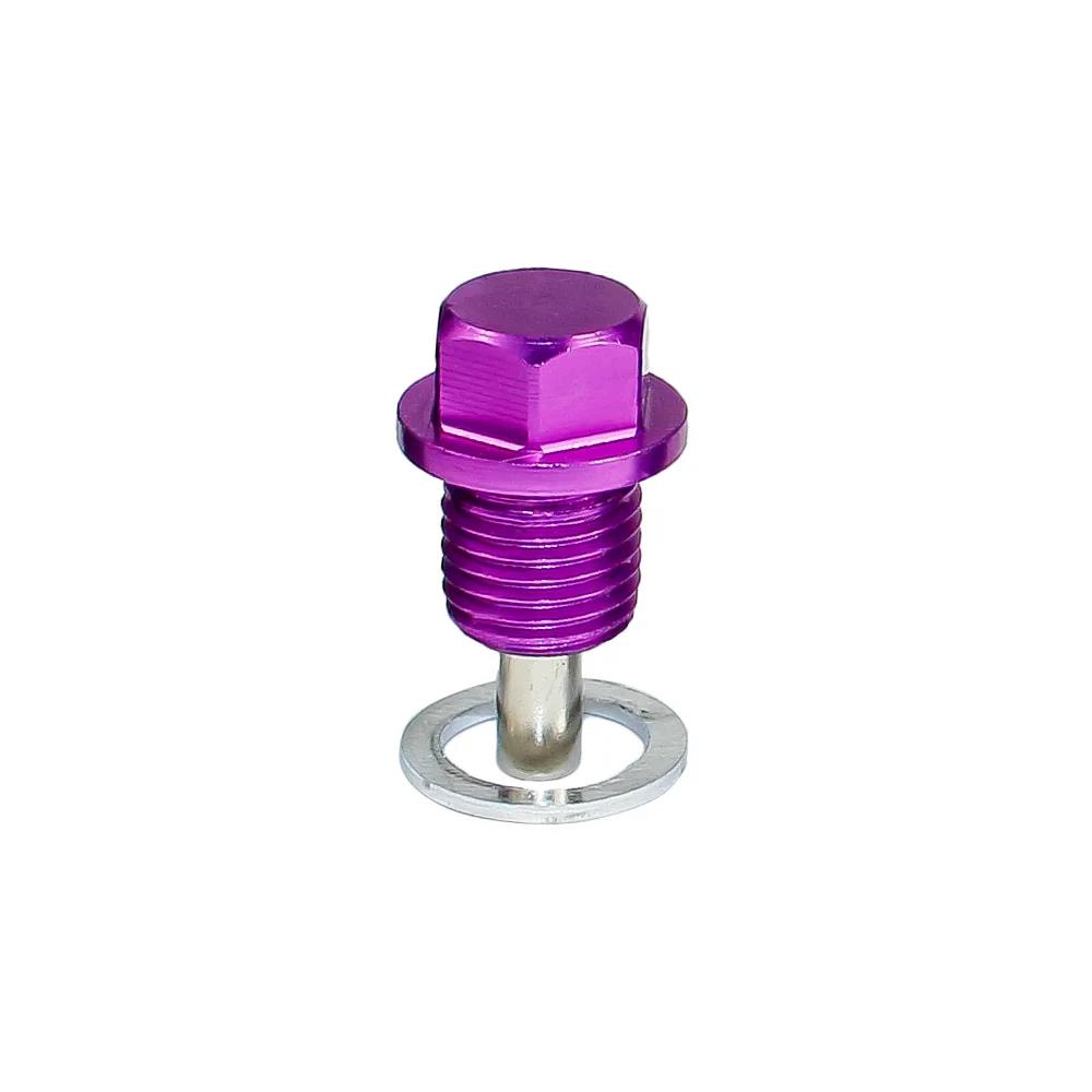 M12*1.25MM Magnetic Oil Drain Plug/Oil Sump drain plug Red Blue Black Gold Purple Silvery Green Gray Oil Drain Plugs 3
