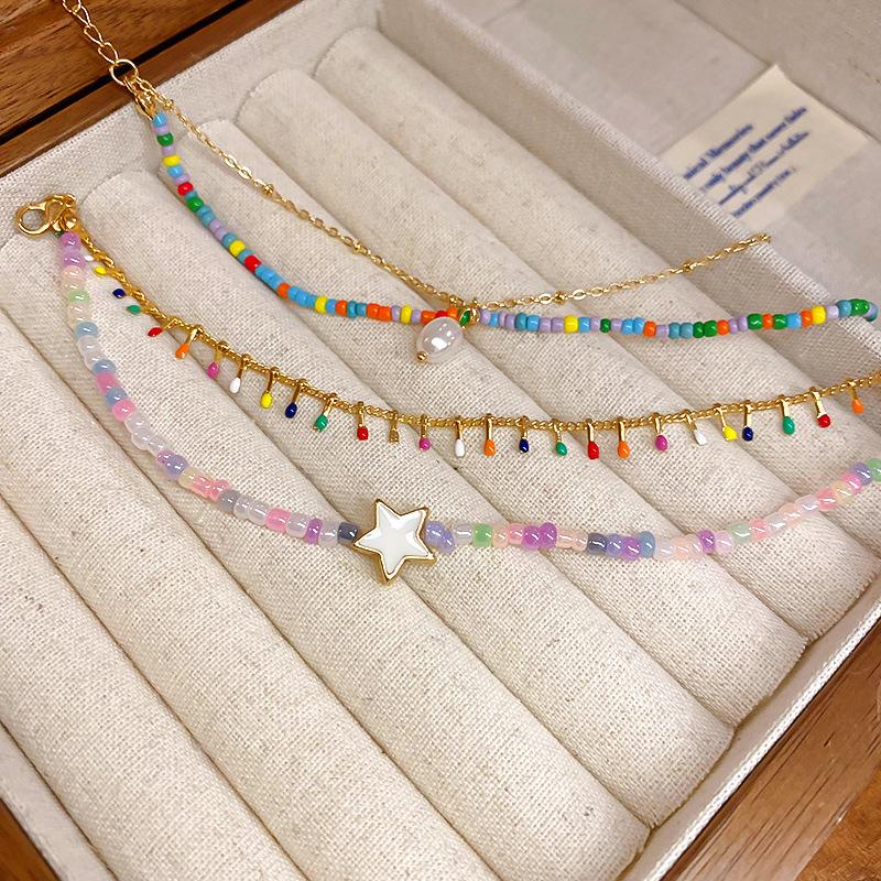 Sweet Drip Miyuki Bead Double-Layer Bracelet: Elegant, Versatile Hand Jewelry for Women’s Commuting Fashion