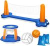 2-in-1 aufblasbares Wasser-Volleyball- & Basketball-Set: Poolspaß für die Familie & Outdoor-Aktivitäten, Pool, Party, Sportspielzeug, Sommer