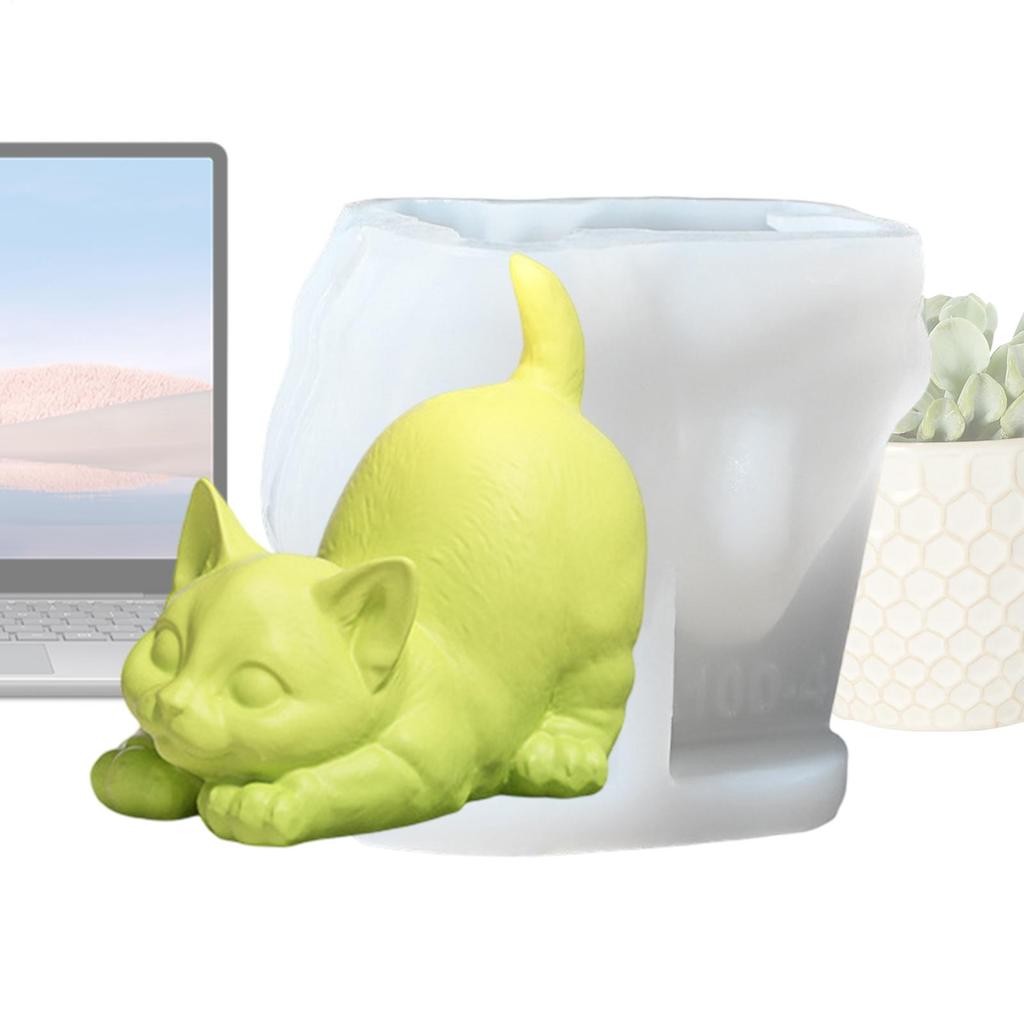 Cute Animal Candle Molds Three-Dimensional Silicone Casting Molds Epoxy Resin Moulds Reusable Plaster Moulds for Wedding Home