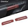 Interior Door Armrest Cover Trim Decor for Ford Mustang 2015+Red Carbon Fiber