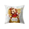 Merry Christmas Santa Claus Print Pattern Cushion Cover Home Living Room Sofa Decoration Pillow Pillow Cover