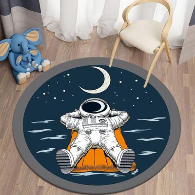Astronaut Round Carpet for Living Room Rugs Bath Mat Area Rug Doormat Bedroom Children Carpet Alfombra Non-slip Floor Mat