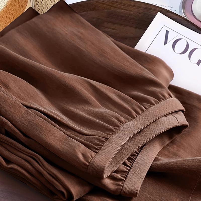 

2025 Purple High-Waisted Loose Fit Straight-Leg Casual Pants 30 (125-135 jin)