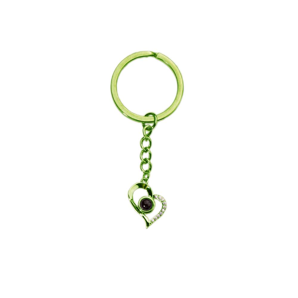 Customized Photo Love Pendant Keyring For Women Gold Sliver Color Stainless Steel Photo Keychain Commonly&Commonly