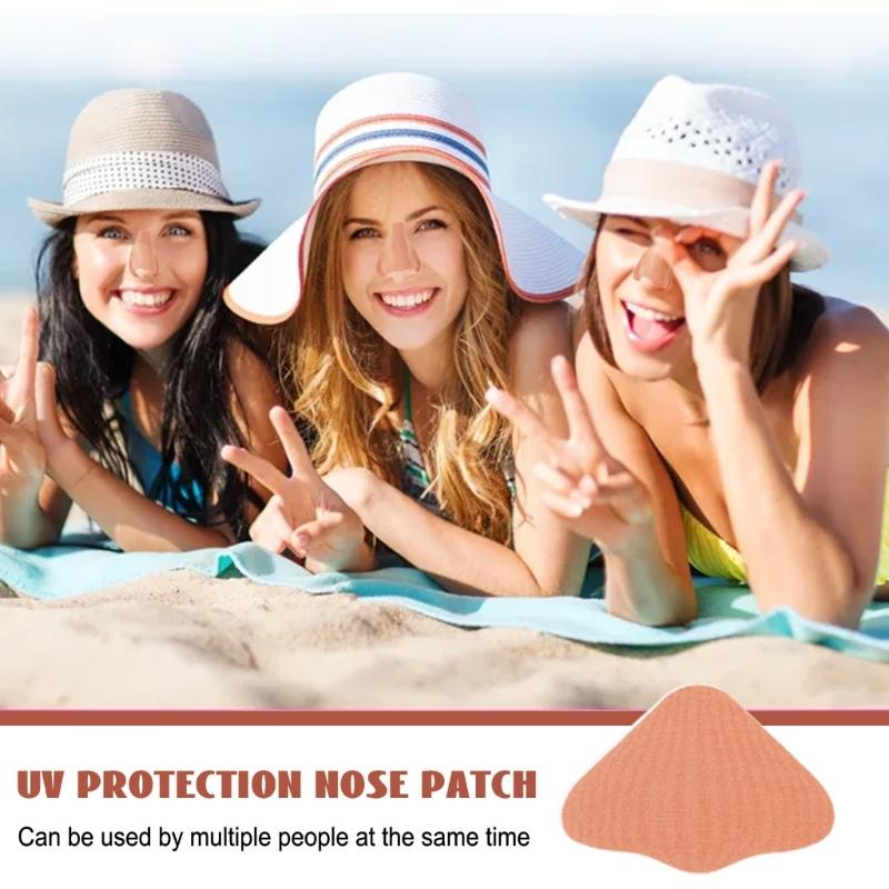 24Pcs Outdoor Sunblock Guards Nose Cover Sticker Sun Protections Nose Patches Nose Face Sticker for Outdoor Sports