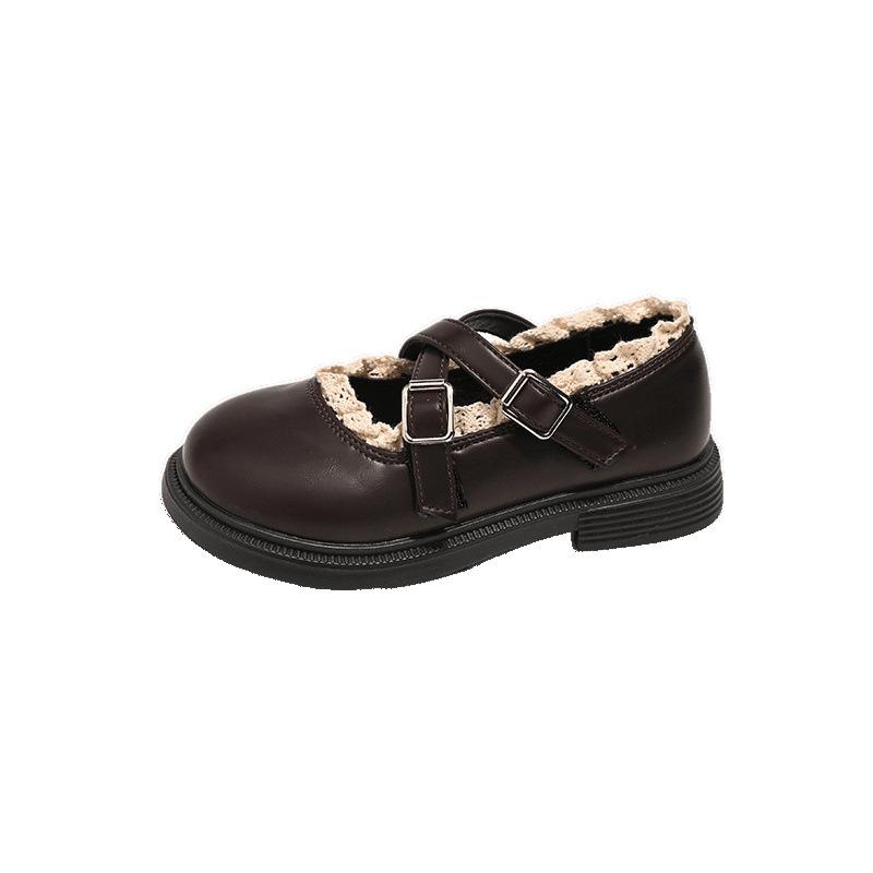 Girls Small Leather Shoes 2025 Autumn New Little Girl Shoes Foreign Style Single Shoes Princess Shoes Soft Sole Medium and Large Children's Leather Sh