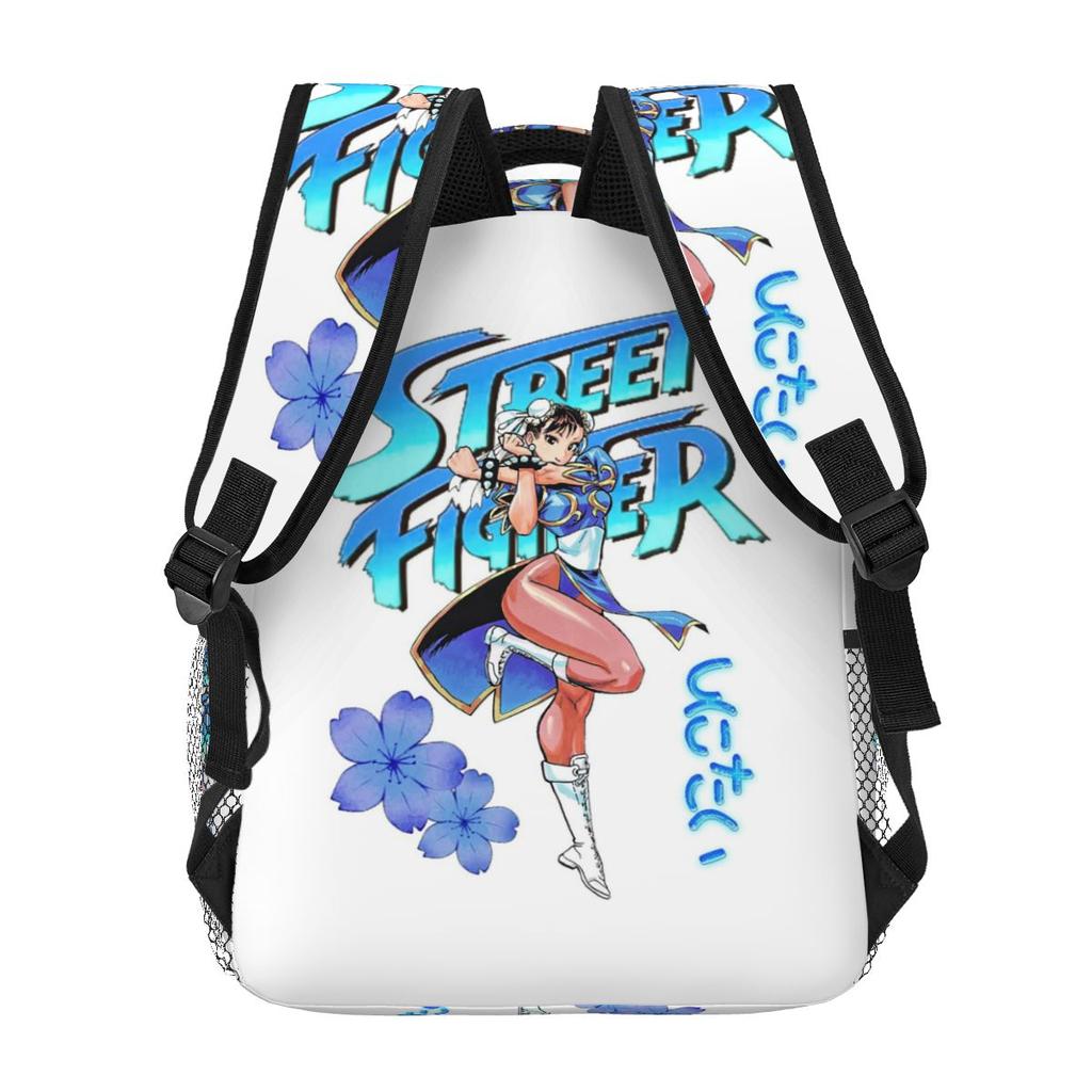 Street Fighter Chun-Li Style Backpacks Boys Girls Bookbag Children School Bags Cartoon Rucksack Shoulder Bag Large Capacity