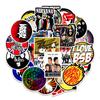 50 Nostalgic Music Graffiti Stickers Guitar Refrigerator Skateboard Motorcycle Stickers Waterproof Creative