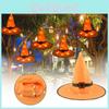 Festive Glowing Halloween Witch Hats For Outdoor Cosplay Party And Decorations