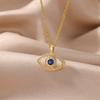 Stainless Steel Evil Eyes Pendant Necklace For Womens Jewelry Clavicle Chains Necklaces Gifts Party Dropshipping