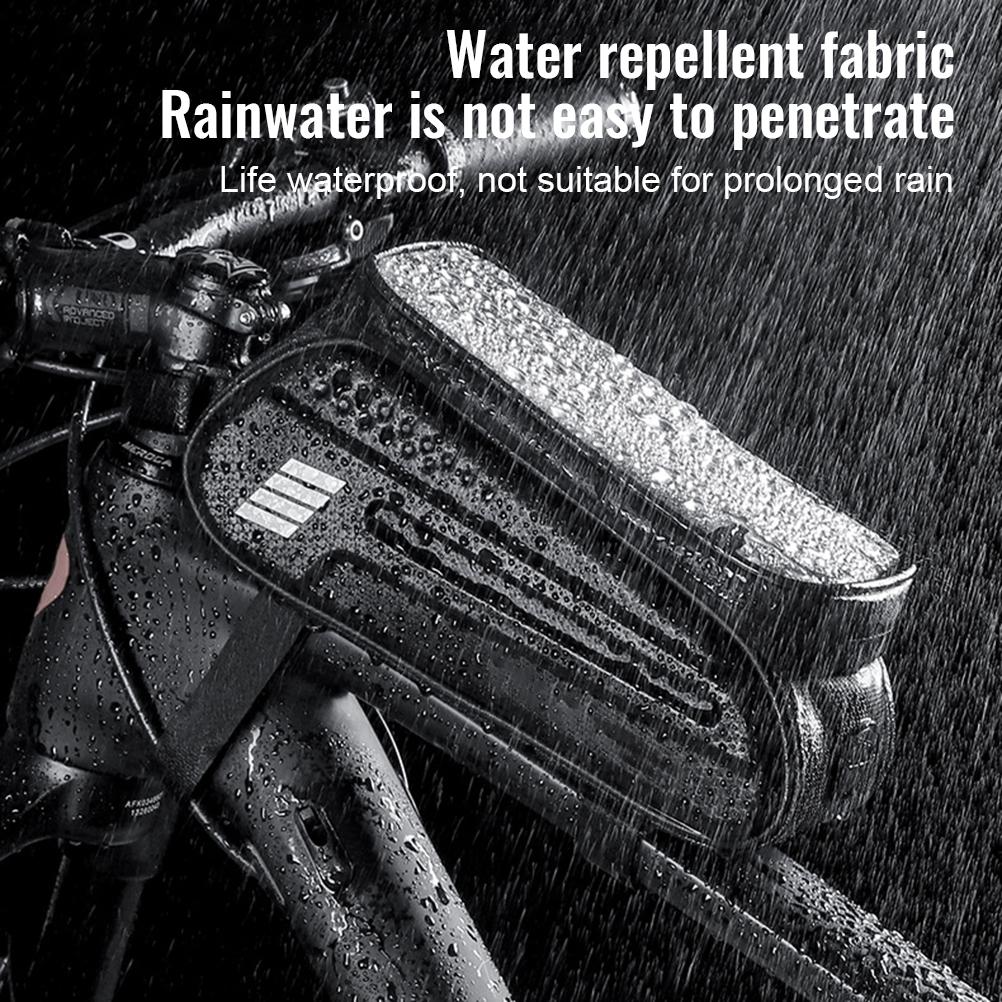 Bike Phone Bag  Phone Front Frame Bag Waterproof Bike Phone Mount Top Tube Hard Case Bag Touch Screen Phone Holder Case