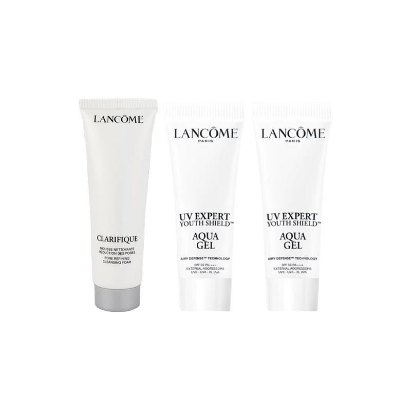 Lancôme Aurora Cleansing Sunscreen Sample Set Moisturizing and UV Protection 50ml+10ml*2