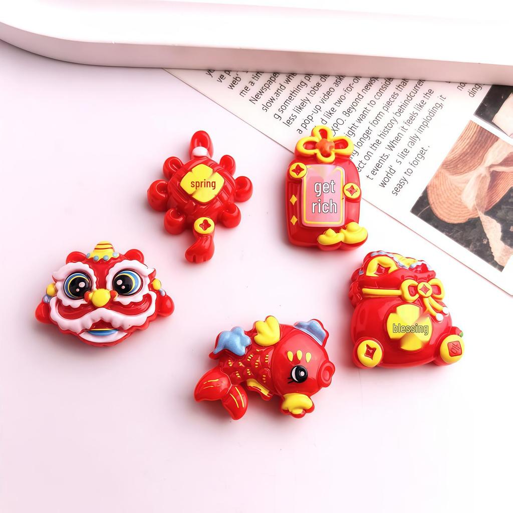 Lion Dance DIY Ornament: New Year Blessing Card & Accessories Material