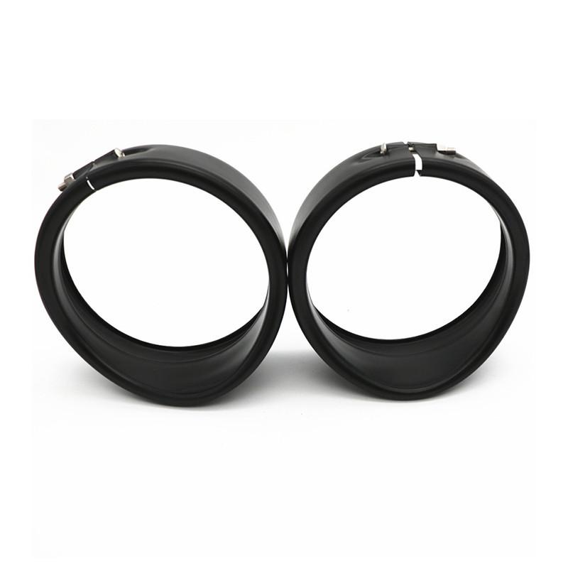 7 Inch Headlight Headlamp Trim Ring 4.5 Inch Fog Light Trim Ring for Harley Dyna Switchback FLD Street Glide Black/Chrome