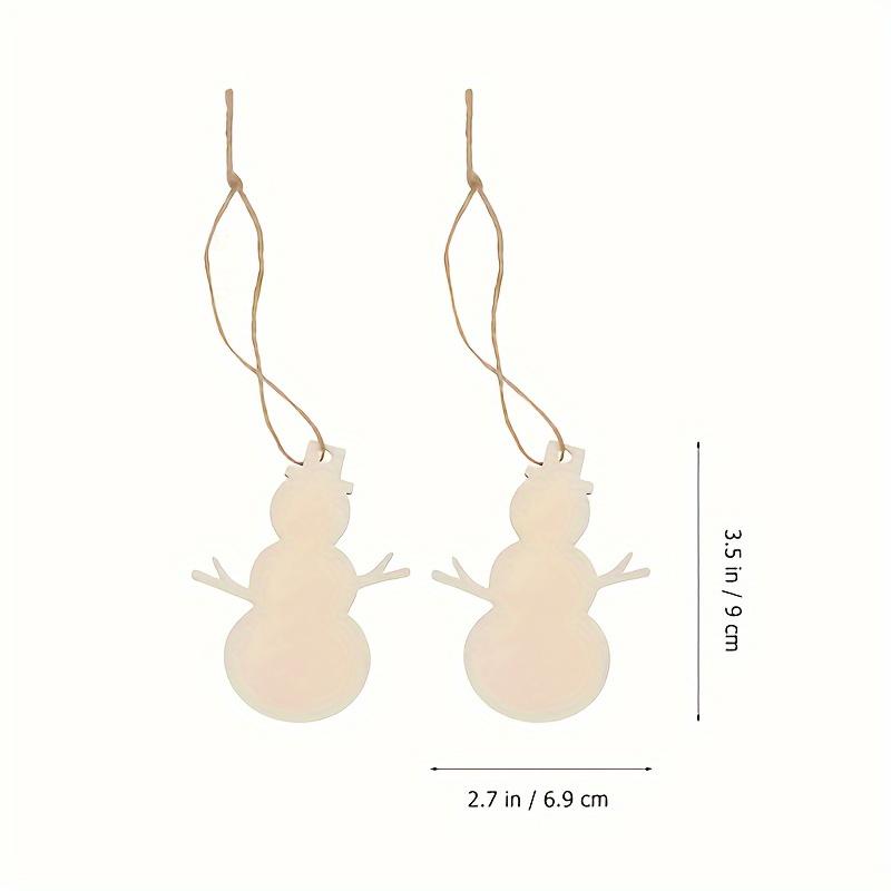 Wooden Christmas Ornaments, Unfinished Wood Slices, Wooden Christmas Tree Hanging Ornaments for DIY Art Crafts