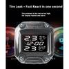 Motorcycle TPMS Tire Pressure Monitor LCD Digital Screen Magnetic Charge Auto Alarm Moto Tyre Pressure External Sensor