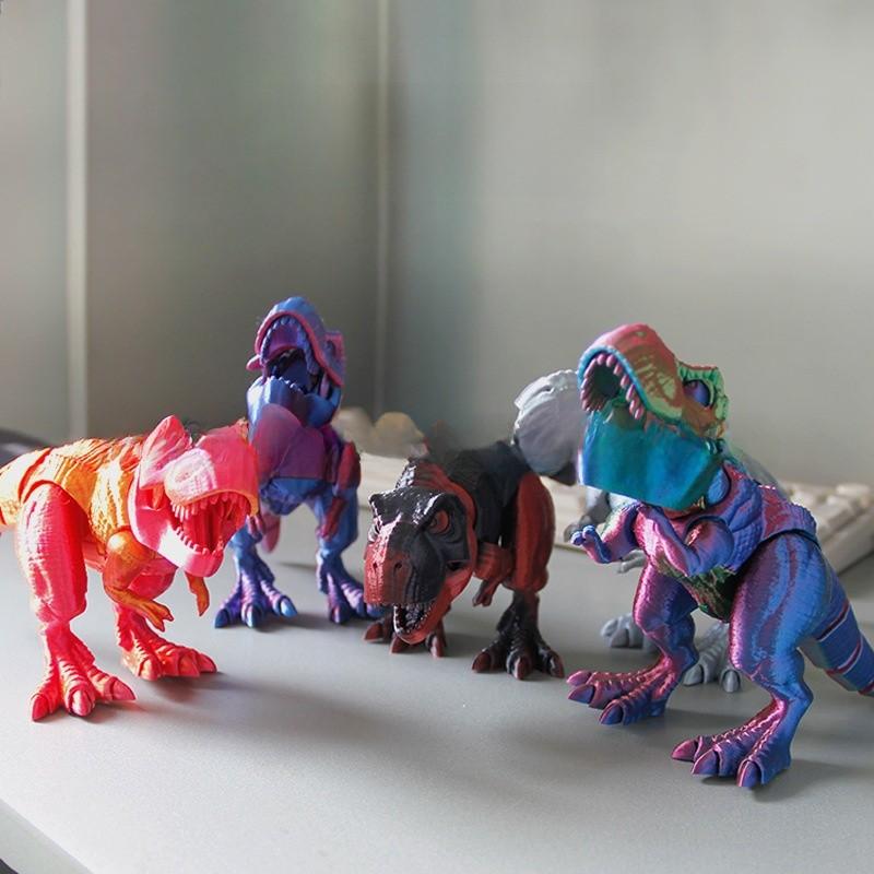 Dinosaur Figurine Collectible Art Toy With Multicolor Adjustable Joints For Kids And Giftgiving