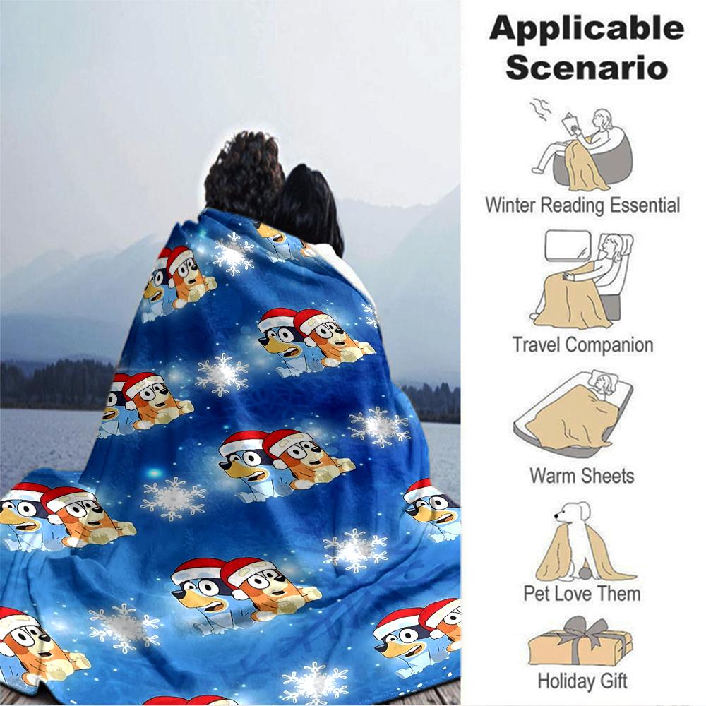 Penguin Christmas Blanket Soft Throw Blanket For Home Bedroom Bed Sofa Travel Office Solid Christmas Blanket