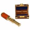 6 Inch Beautiful Pure Brass Telescope with Wooden Box - Pocket Telescope - Pirates Telescope