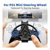 Mini Racing Steering Wheel Attachment for PS5 Controller, Clip-On Accessory for Racing Games