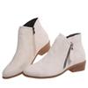Fashion Women Booties 2025 Autumn Suede Boots Women Fashion Size 43 Platform Boots Side Zipper Heeled Ankle Boots Botas De Mujer