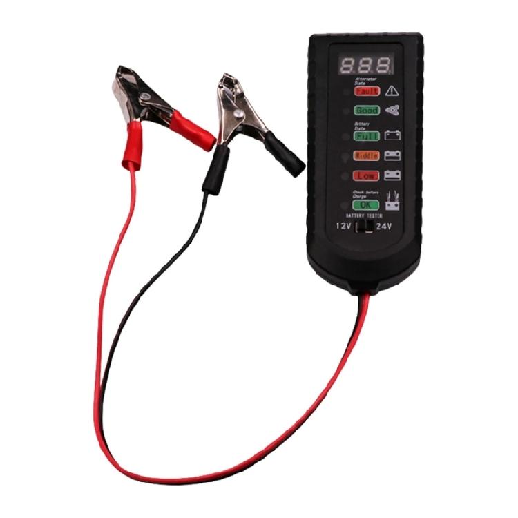 

Heavy Duty Car Battery Load Tester 1000A Cranking Simulation Shock Resistant ABS Housing Clear LCD Display for Mechanic 1