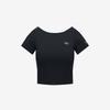 BuilT In Cap coolIng Ribbed Crop T shirT