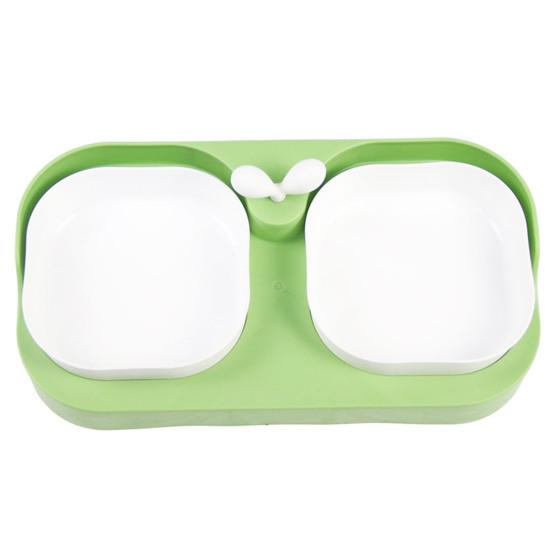 Detachable Double Cat Food Bowl Leak-proof Dry-wet Separation Dog Feeding Bowl Pet Supplies