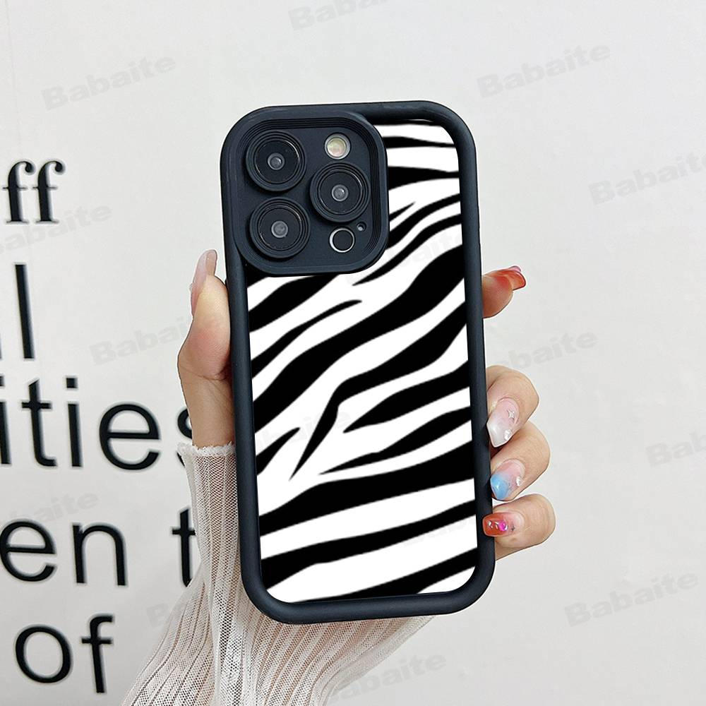 Zebra Pattern Art Phone Case For IPhone 17 16 15 14 13 12 11 Pro Max Anti Drop Soft Cover