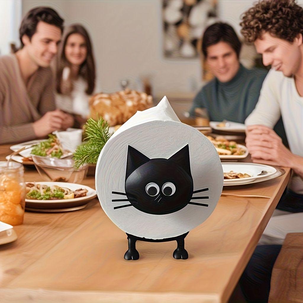 Cat Toilet Roll Holder, Toilet Paper Holder, Funny Toilet Paper Holder, Bathroom Decor, 3D Printed Black-Cat Loo Roll Holder,Paper Towel Roll Storage