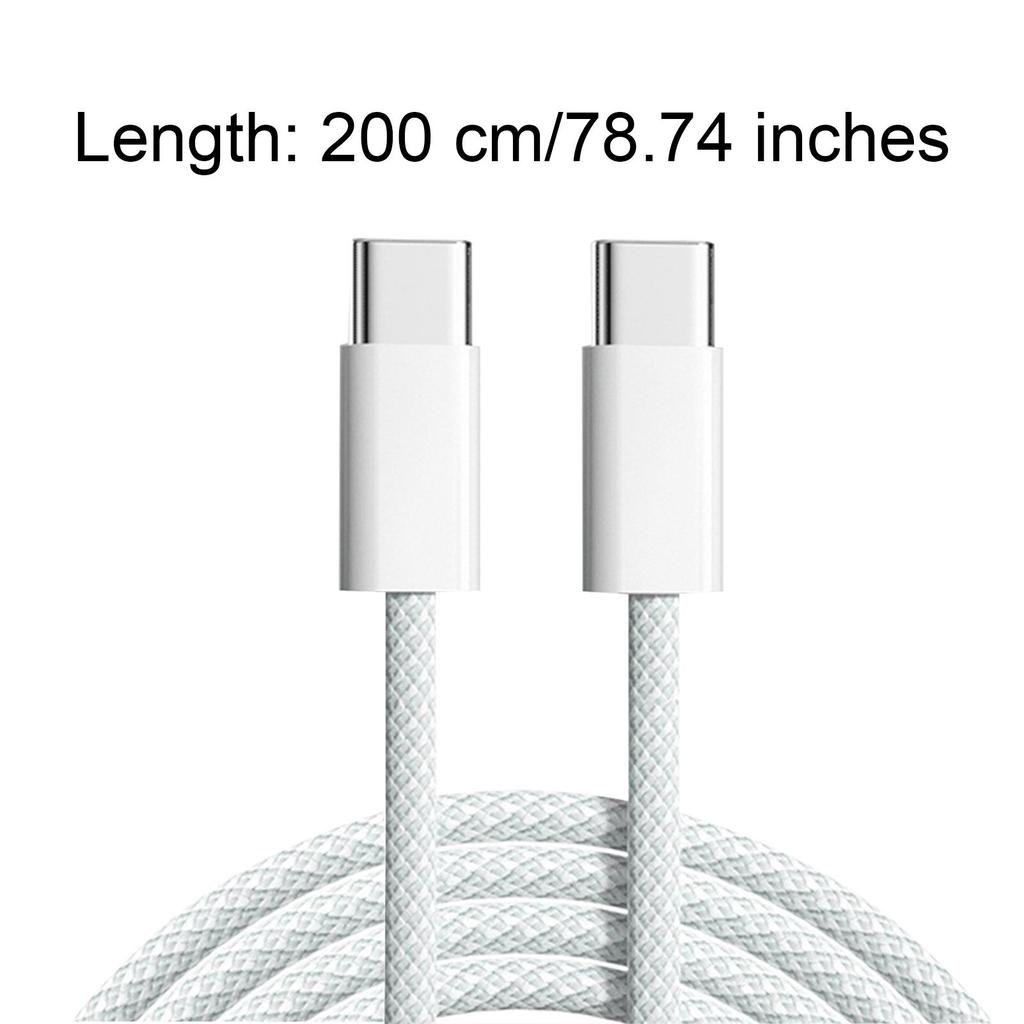 USB C To USB C Cable USB Type C 480Mbps Woven Data Cable Fast Charge Cable For Laptop Smart Phone Length 1M/2M