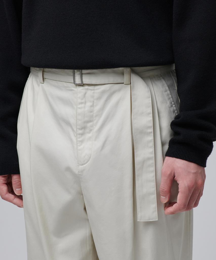Musinsa Standard Semi-Balloon Belted Chino Pants [Cream]