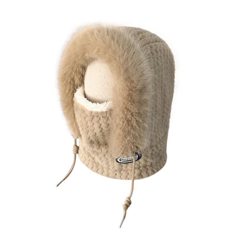 Women's Hat Scarf Mask  Integrated Thickened Cold and Warmth  Lei Feng Hat Women's New Style Fashionable