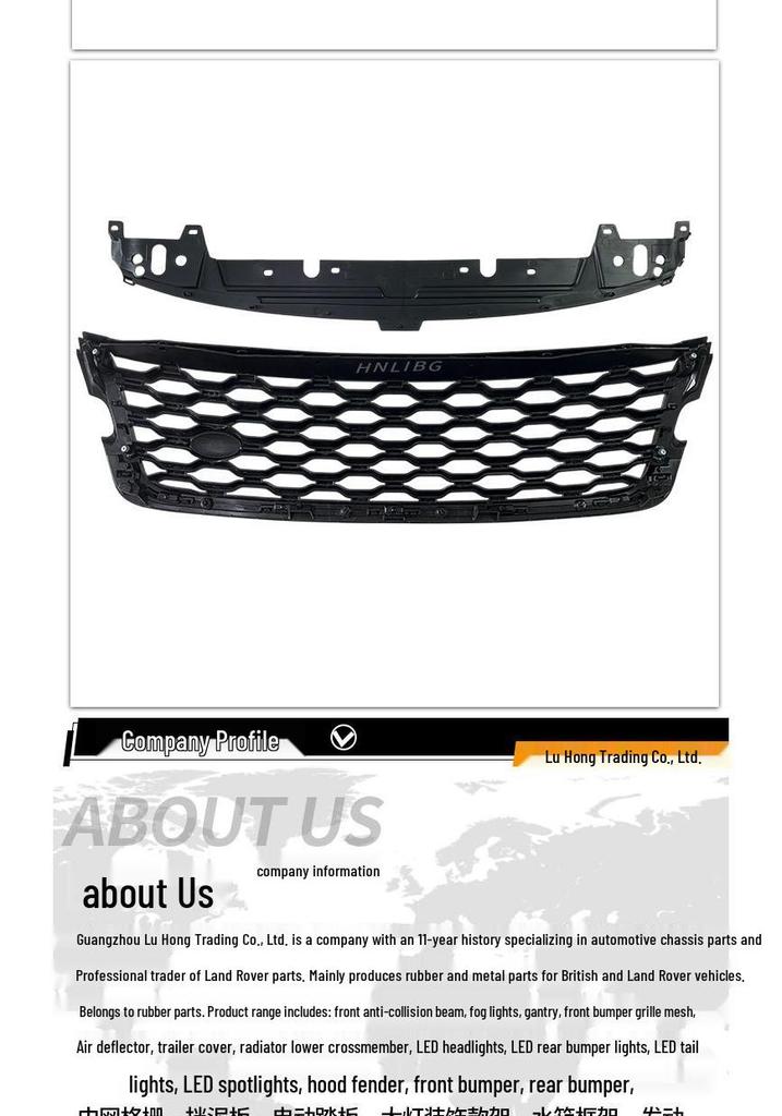 Front Grille for Land Rover Range Rover Velar LR092629 - Gray