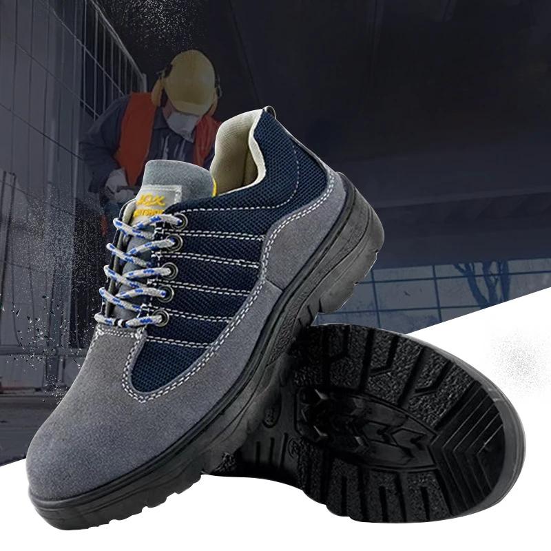 Large Size Men's Safety Shoes Anti Smashing Puncture-proof Men Anti Spark Work Shoes with Protection Anti Slip Safety Boots New