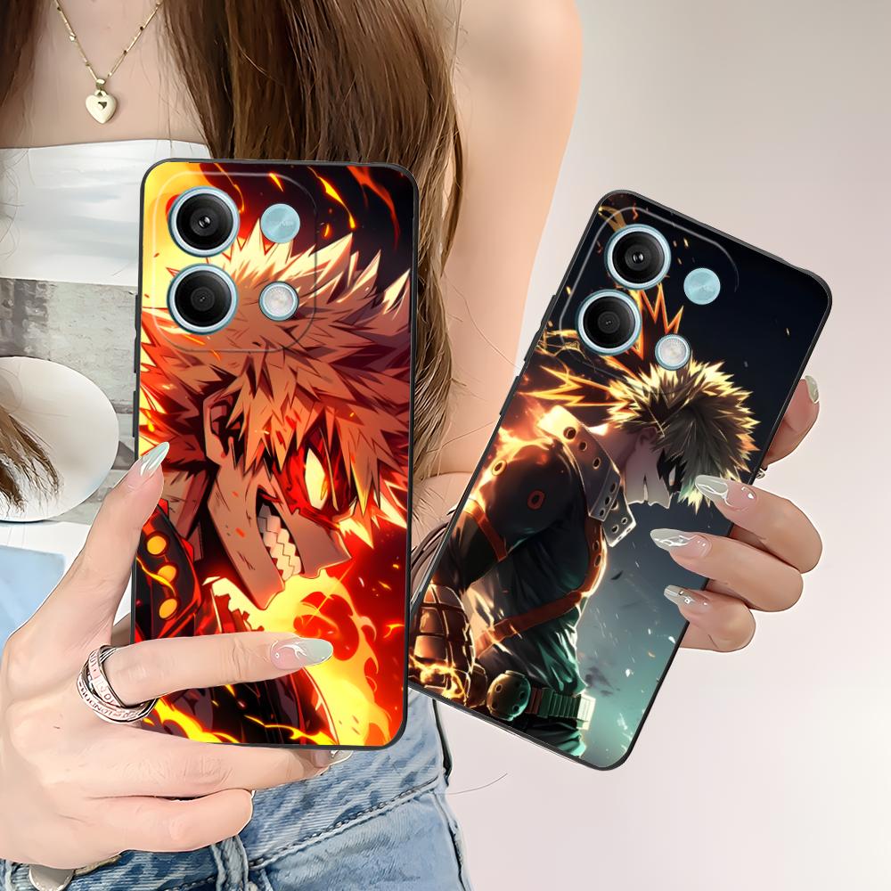 MHA Bakugo Mobile Phone Case for POCO F7 F6 F5 F4 F3 F2 Pro GT C75 C71 C65 C61 C40 Pro Ultra Colorful Printing Cover Smartphone